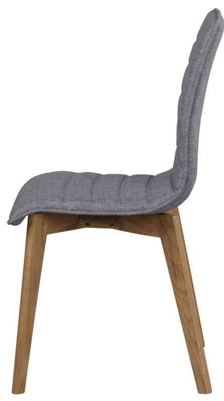 Chaise 'Gracy' - Gris clair/Chêne