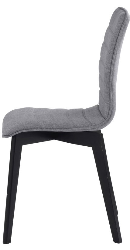 Chaise 'Gracy' - Gris clair/Noir