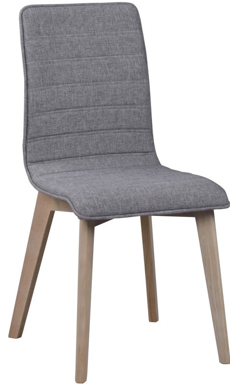 Chaise 'Gracy' - Gris clair/Blanc pigmenté