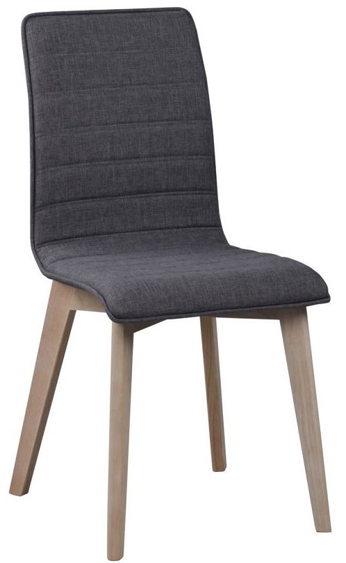 Chaise 'Gracy' - Gris foncé/Blanc pigmenté