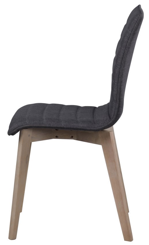 Chaise 'Gracy' - Gris foncé/Blanc pigmenté