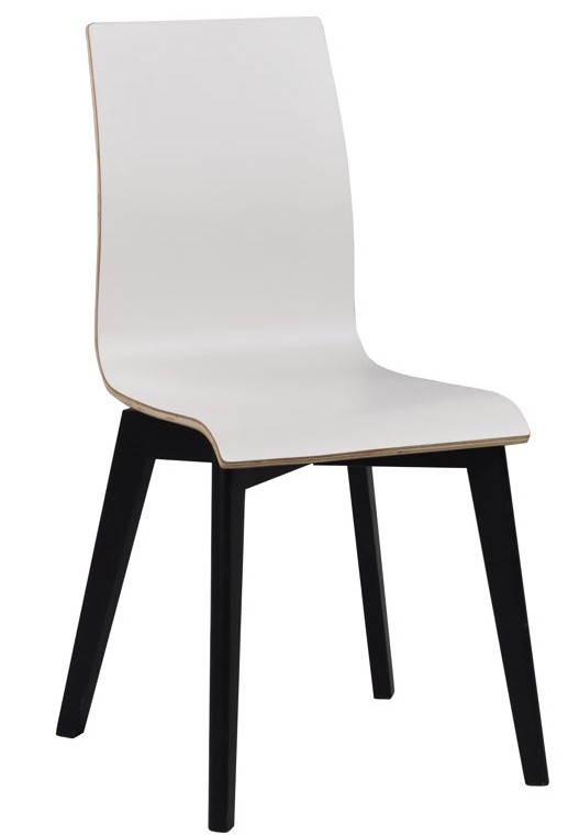Chaise 'Gracy' - Blanc/Noir