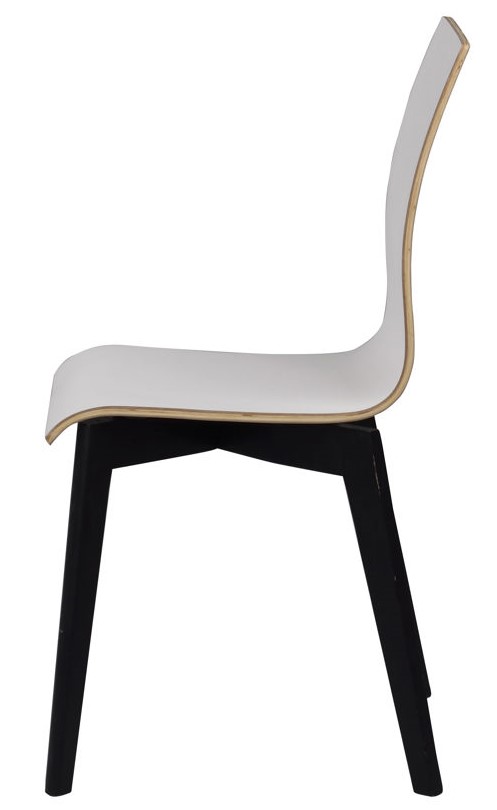 Chaise 'Gracy' - Blanc/Noir