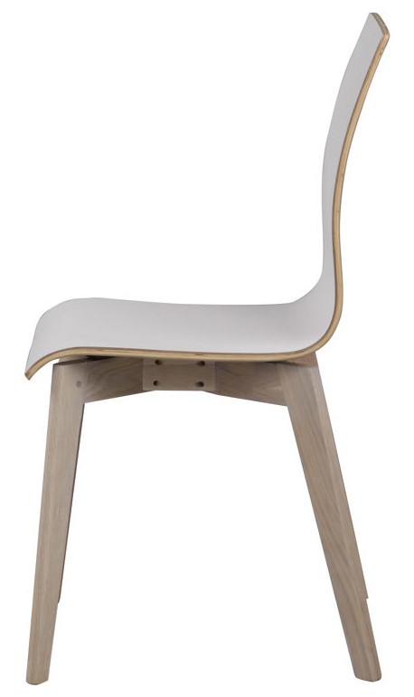 Chaise 'Gracy' - Blanc/Blanc pigmenté