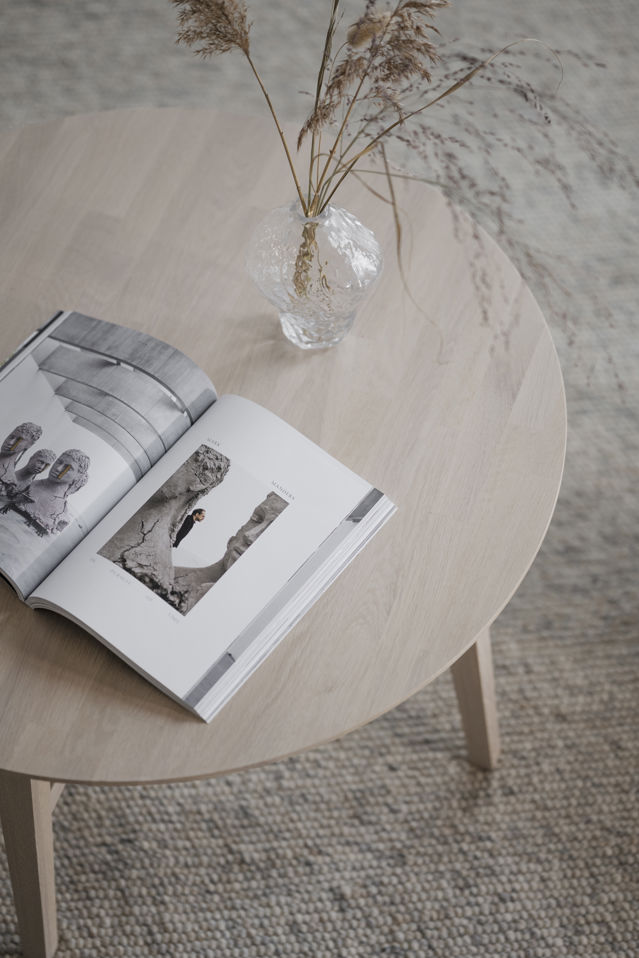 Table basse 'Filippa' Ronde 90cm - Chêne blanchi