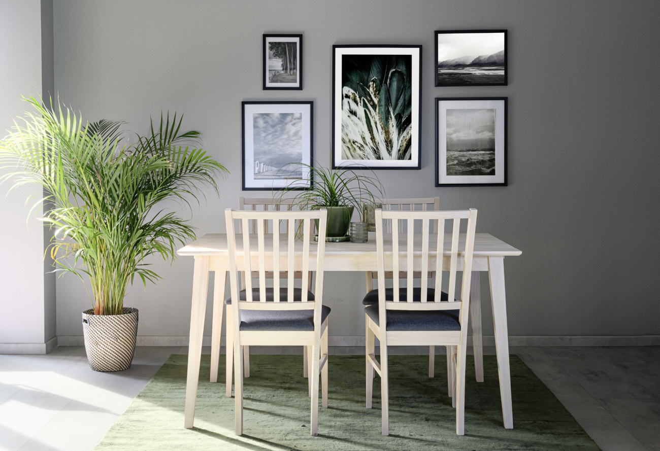 Table à manger 'Filippa' 140x90cm - Blanchi