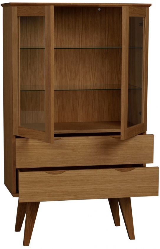 Vitrine 'Filippa' 81x140cm - Chêne