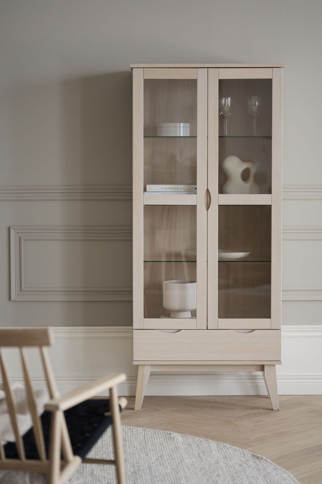 Vitrine 'Filippa' - Chêne blanchi