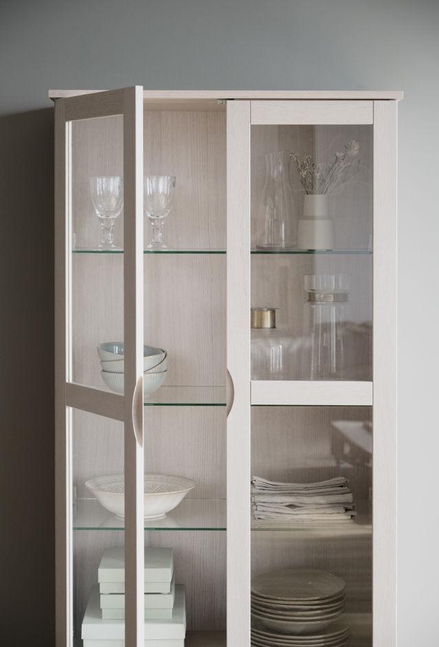 Vitrine 'Filippa' - Chêne blanchi