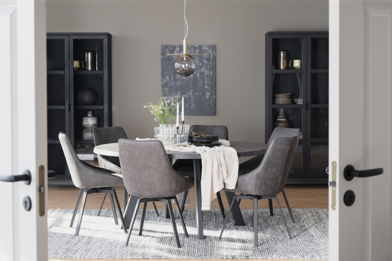 Table à manger 'Fred' Ronde 160cm - Brun