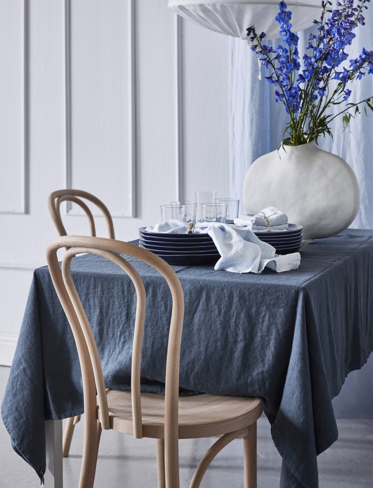 Nappe 'Sunshine' 145x330 - Bleu foncé