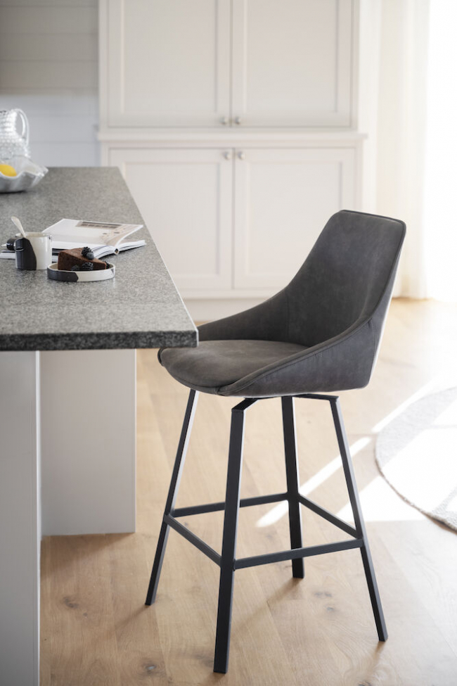 Tabouret 'Alison' - Gris foncé