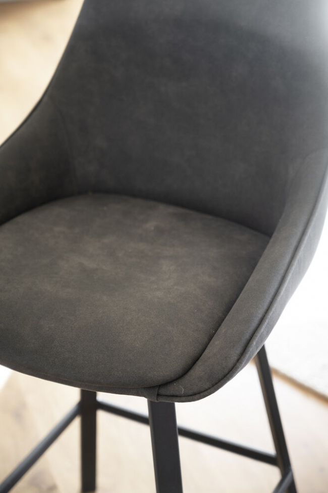 Tabouret 'Alison' - Gris foncé