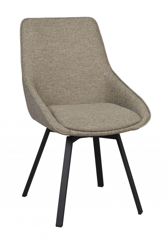 Chaise 'Alison' - Beige foncé/noir