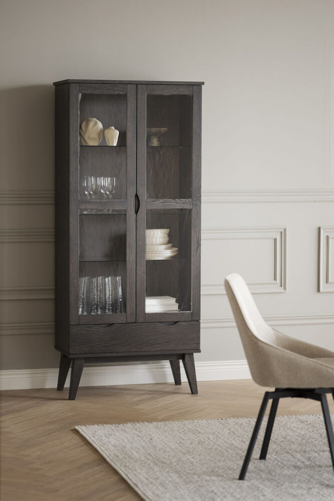 Vitrine 'Filippa' - Brun foncé