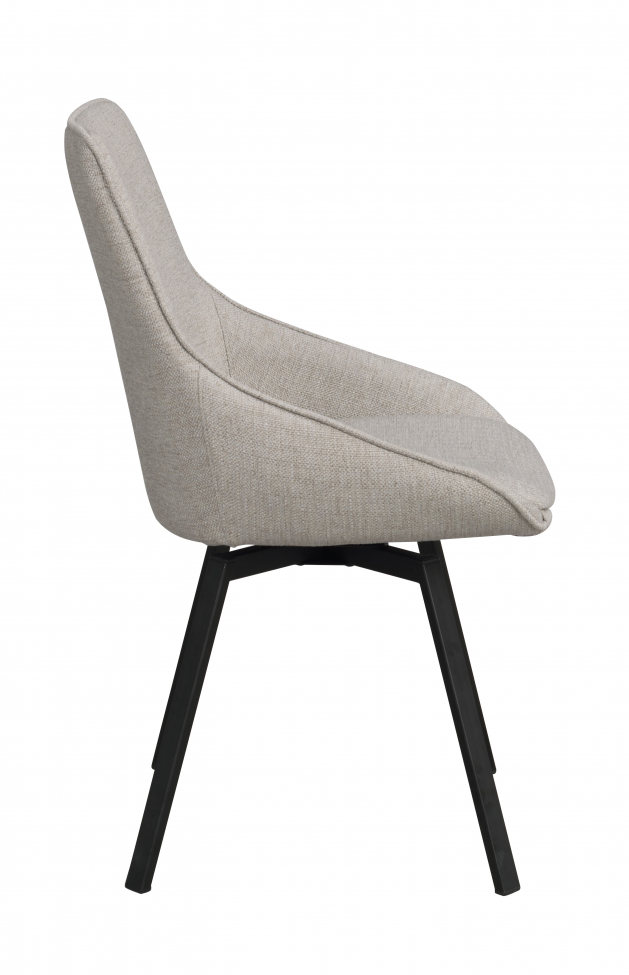 Chaise 'Alison' - Beige/noir