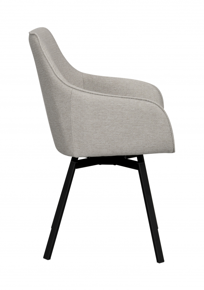 Fauteuil 'Alison' - Beige/noir