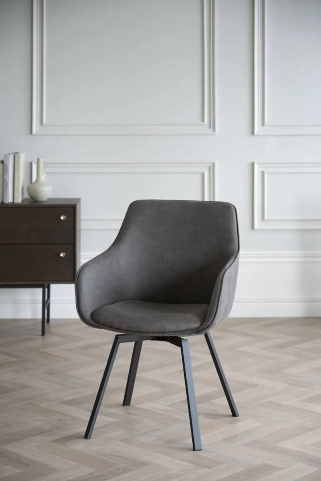 Fauteuil 'Alison' - Mörrå/noir