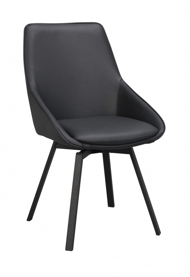 Chaise 'Alison' Cuir - Noir