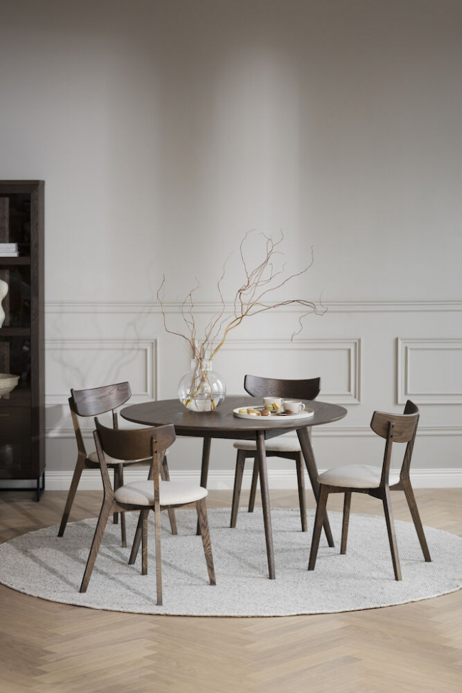 Table à manger 'Yumi' ronde 115cm - Brun