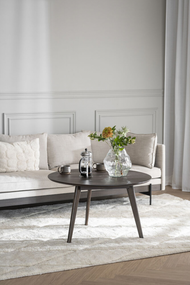 Table basse 'Yumi' ronde 90cm - Brun