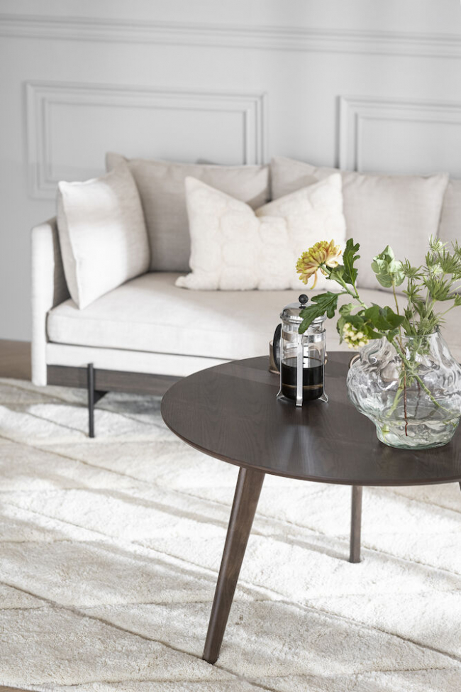 Table basse 'Yumi' ronde 90cm - Brun