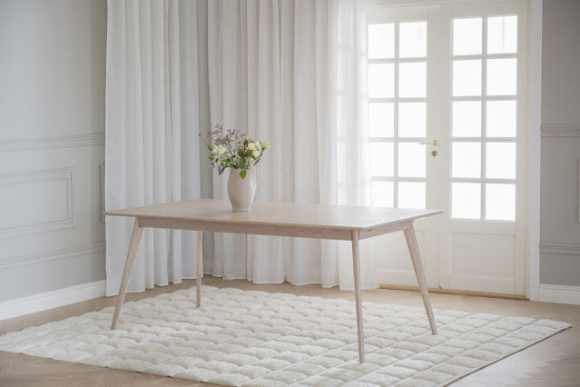 Table à manger 'Yumi' 190x90cm - Chêne blanchi