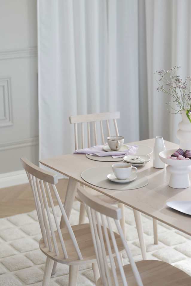 Table à manger 'Yumi' 190x90cm - Chêne blanchi