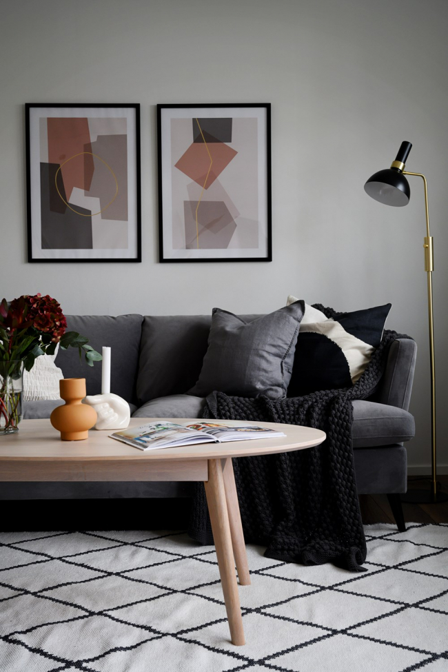 Table basse 'Yumi' 130x65cm - Blanchi