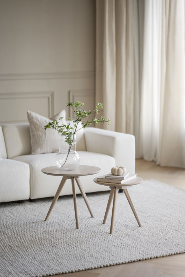 Table basse 'Yumi' 2 pièces - Blanchi