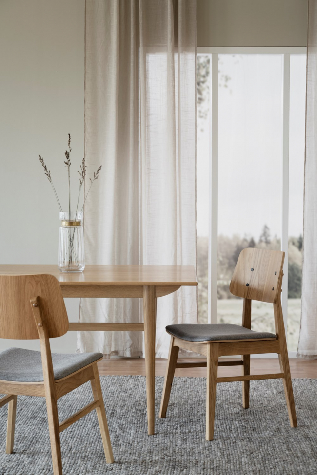 Chaise 'Nagano' - Chêne/Gris clair