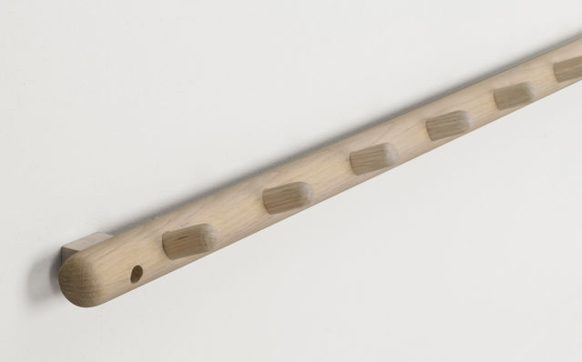 Barre à crochets 'Milford' 80cm - Blanchi