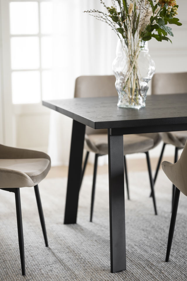 Table à manger 'Winnipeg' 200x100cm - Noir