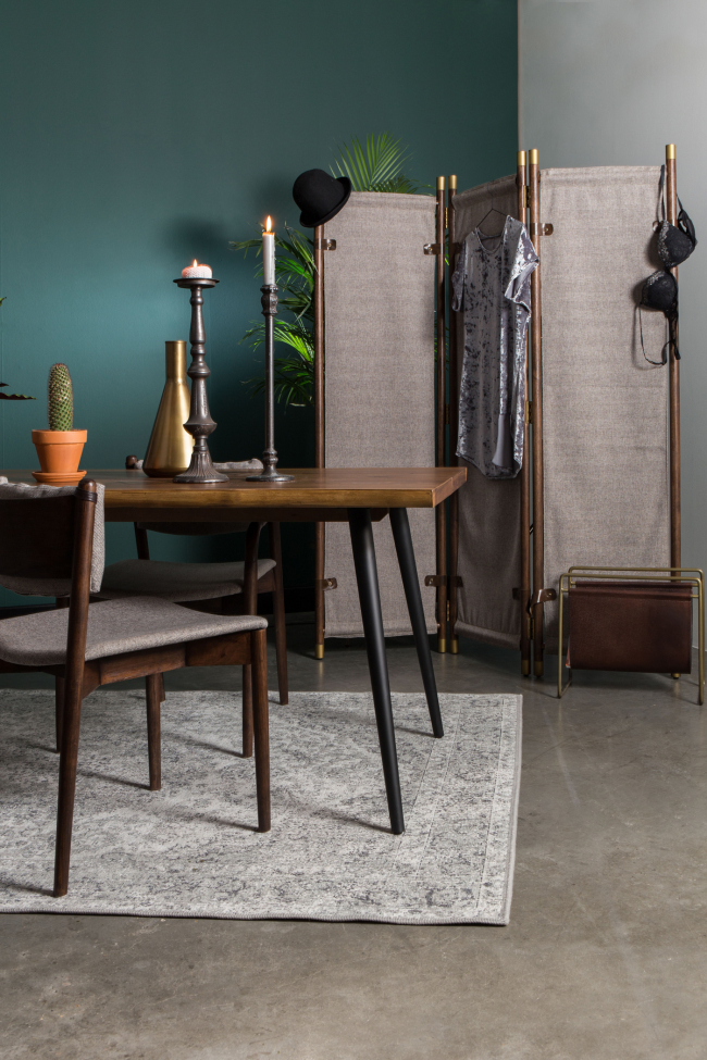 Chaise 'Torrance' Accoudoir - Beige/Brun