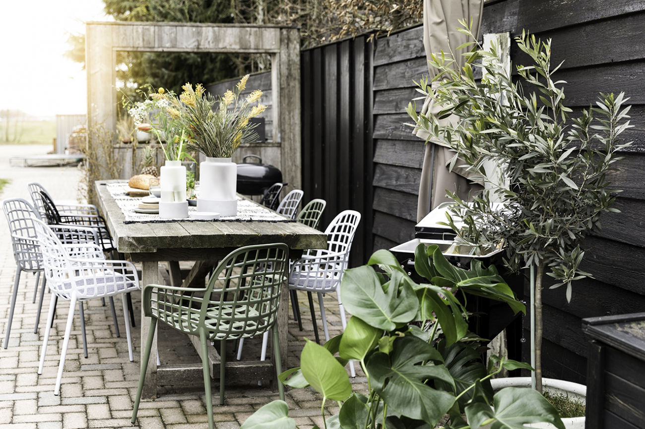 Chaise 'Albert' Kuip Garden - Gris clair