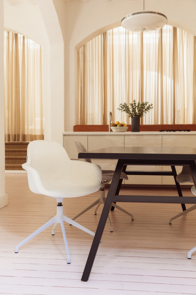 Chaise 'Albert' pivotante - Blanc