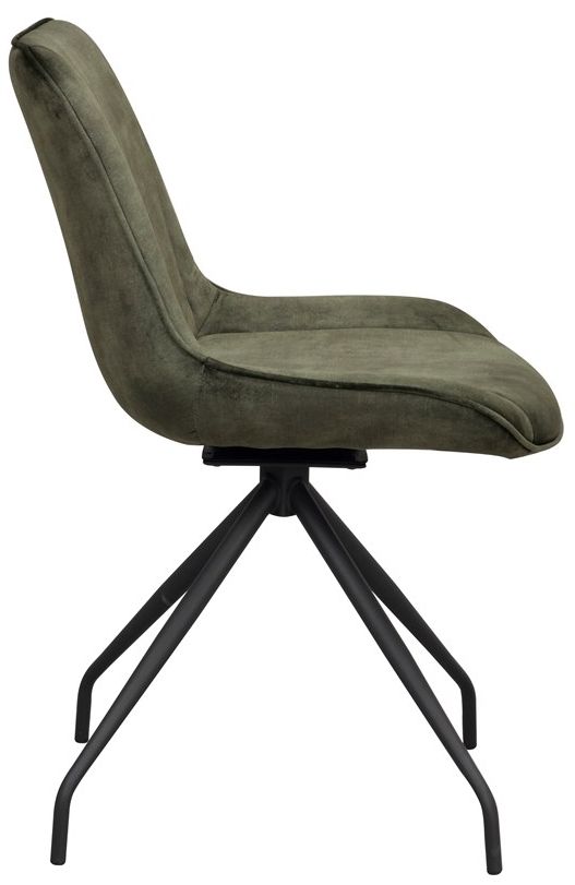 Chaise 'Rossport' - Vert/Velours