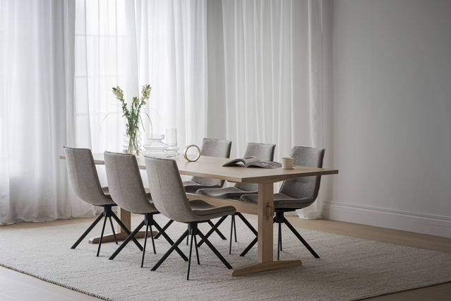 Fauteuil à bras 'Lowell' pivotant - Gris