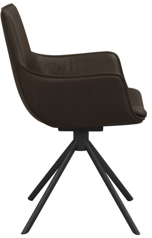 Fauteuil 'Lowell' Pivotant - Marron