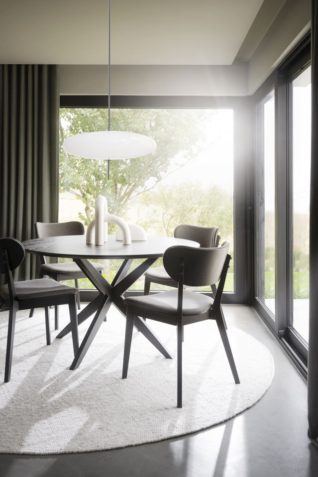 Table à manger 'Calverton' Ronde 120cm - Noir