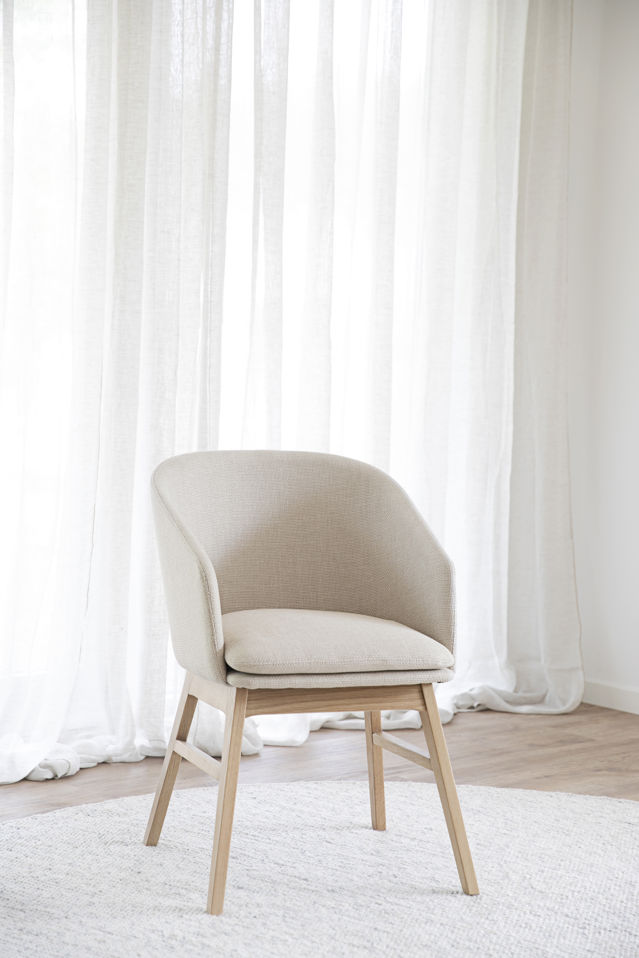Fauteuil 'Windham' - Beige/Chêne