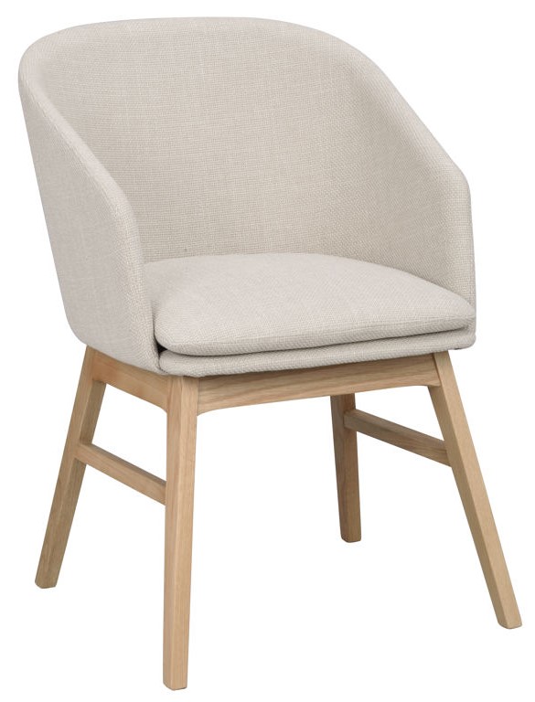 Fauteuil 'Windham' - Beige/Chêne