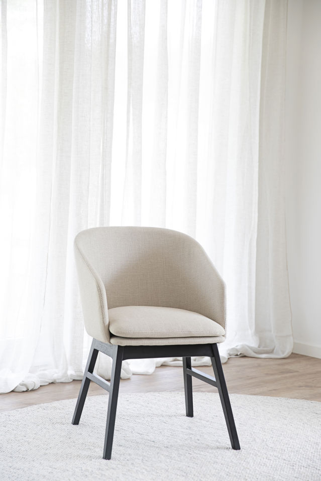 Fauteuil 'Windham' - Beige/Noir