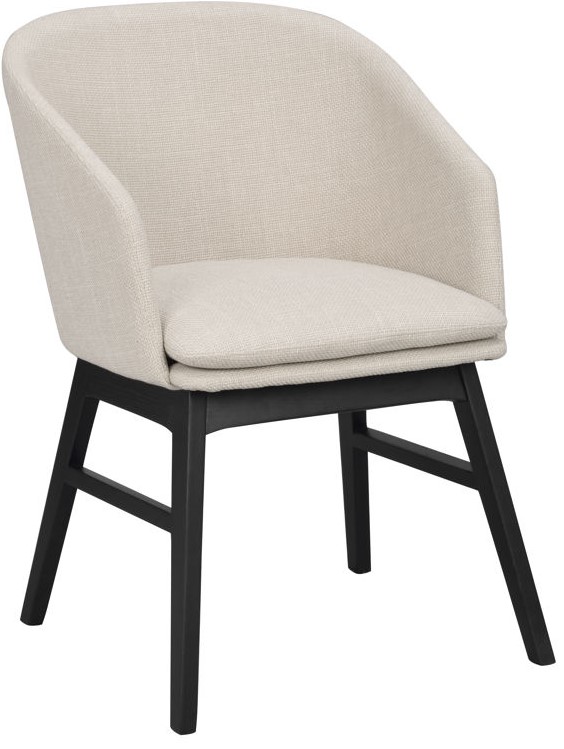 Fauteuil 'Windham' - Beige/Noir