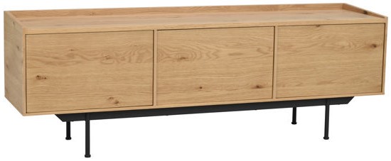 Meuble TV 'Brewerton' - Chêne/Noir