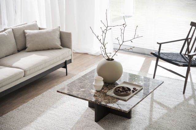 Table basse 'Brooksville' 90x90cm - Brun