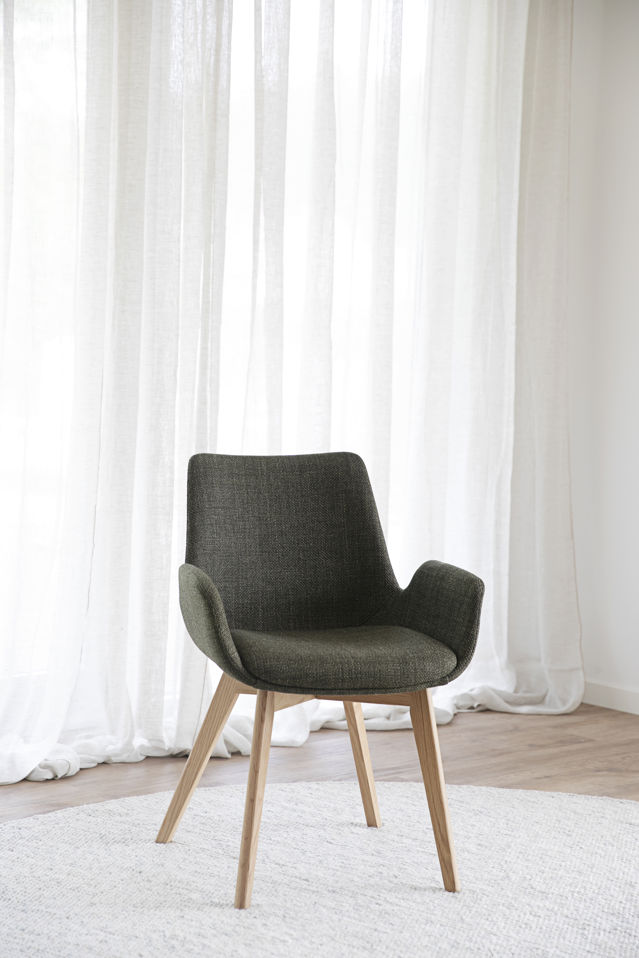 Fauteuil 'Drimsdale' - Vert/Chêne