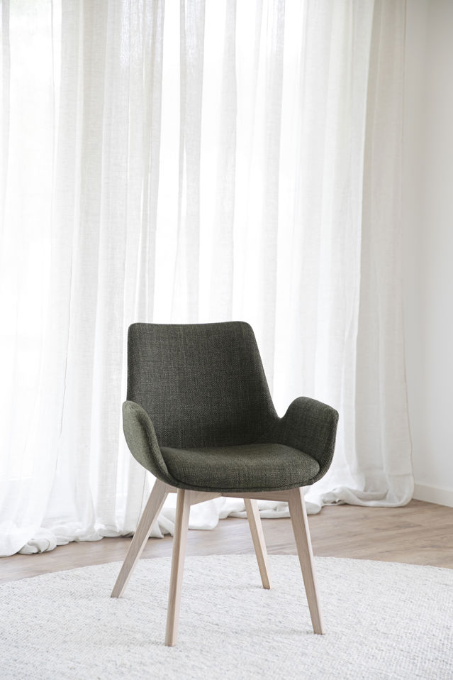 Fauteuil 'Drimsdale' - Vert/Blanc pigmenté