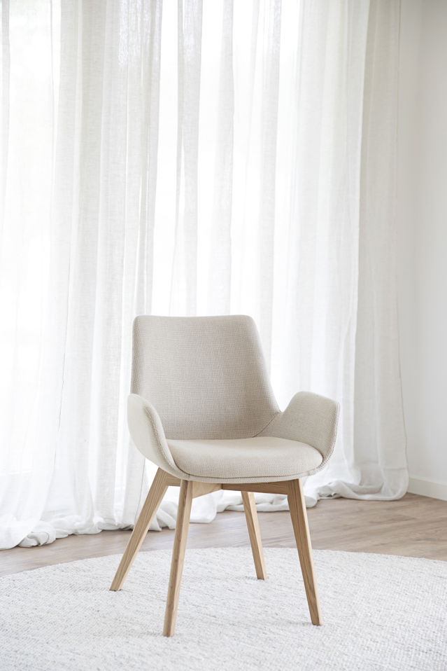 Fauteuil 'Drimsdale' - Beige/Chêne
