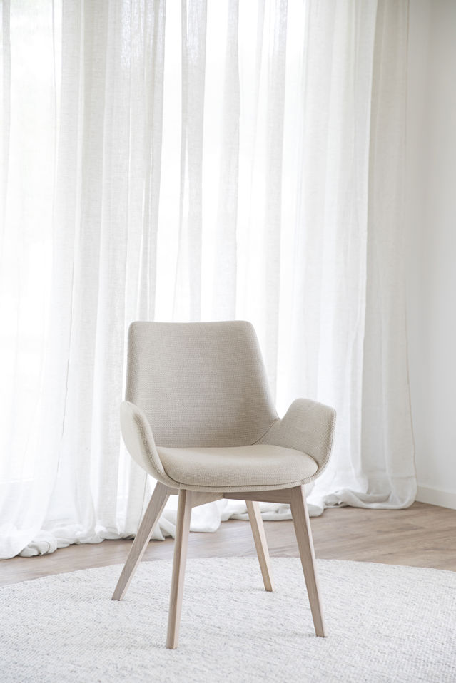 Fauteuil 'Drimsdale' - Beige/Blanc pigmenté